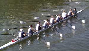 Sweep Rowing in an eight